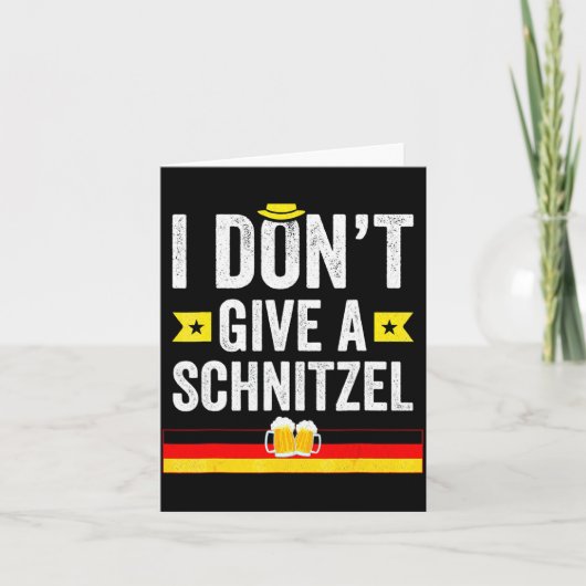 Ik Geef Geen Schnitzel Duits Bedankkaart (Voorkant)