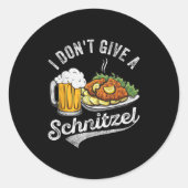 Ik geef geen schnitzel Duits bier Wurst Grappig Ronde Sticker (Voorkant)