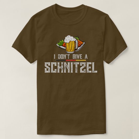 Ik geef geen Schnitzel Duits Duitsland Wurst Oktob T-shirt (Design voorkant)