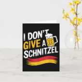 Ik geef geen Schnitzel-Duitse bier met schurst Fun Kaart (Gele Bloem)