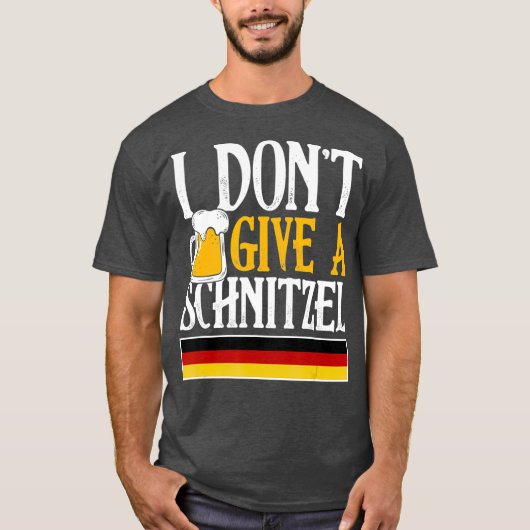 Ik geef geen Schnitzel-Duitse bier met schurst Fun T-shirt (Voorkant)