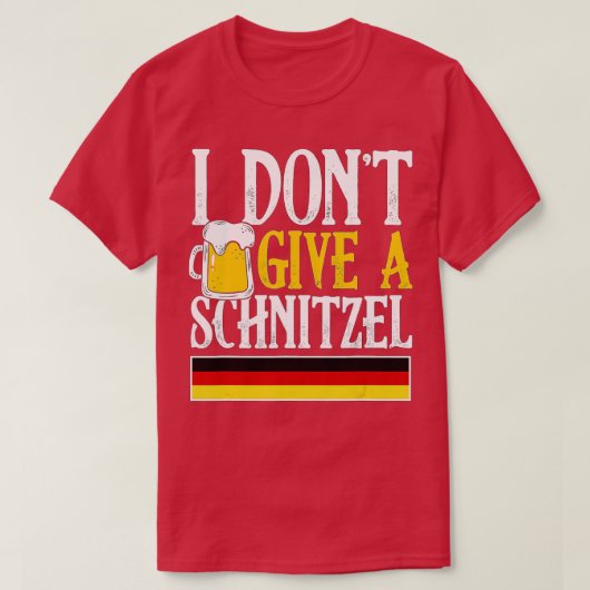 Ik geef geen Schnitzel-Duitse bier met schurst gra T-shirt (Design voorkant)