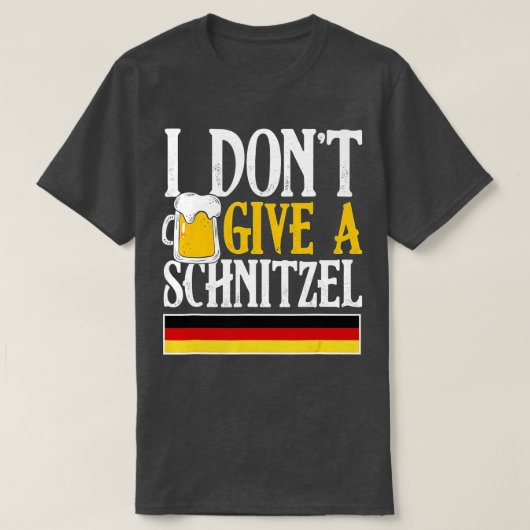 Ik geef geen Schnitzel-Duitse bier met schurst gra T-shirt (Design voorkant)