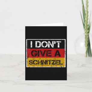 Ik geef geen Schnitzel Duitse Vintage Kaart