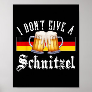 Ik geef geen Schnitzel Duitsland Vlag Mannen Vrouw Poster