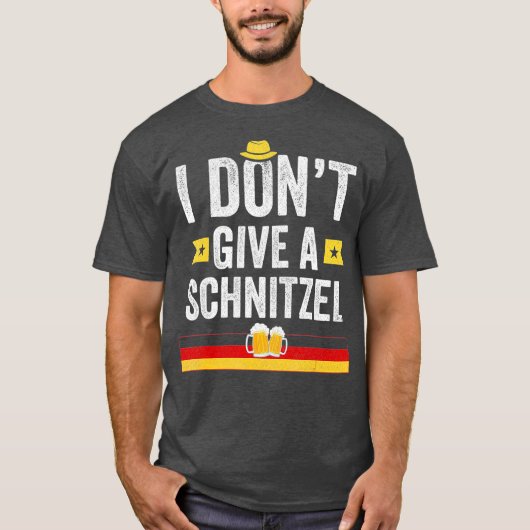 Ik geef geen Schnitzel Funny Duits voor T-shirt (Voorkant)