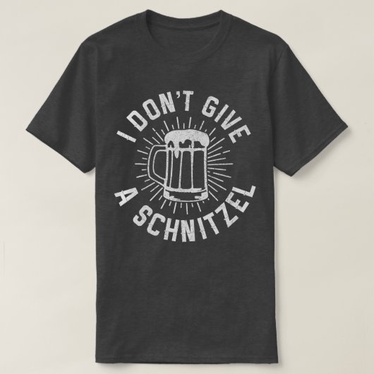 Ik geef geen Schnitzel - grappige Duitse brouwer O T-shirt (Design voorkant)
