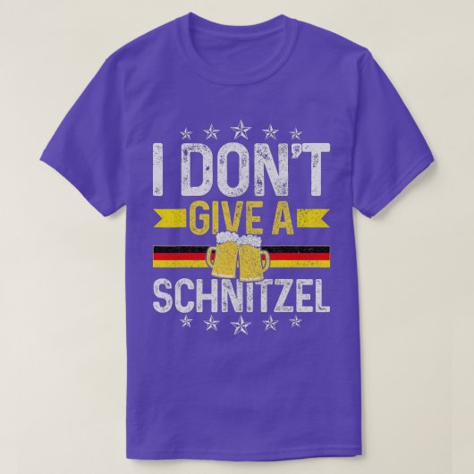 Ik geef geen Schnitzel Oktoberfest Duitse vlag F T-shirt (Design voorkant)