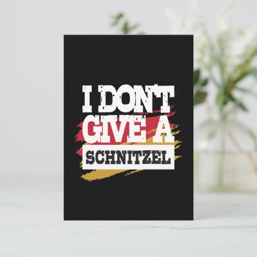 Ik Geef Geen Schnitzel Oktoberfest Duitse Vlag Kaart (Staand voorkant)