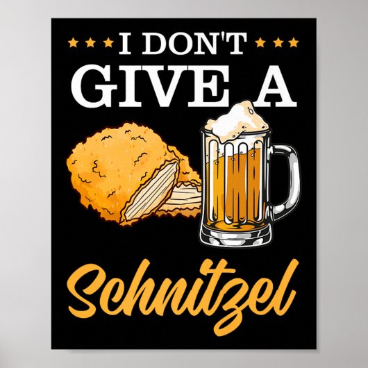Ik geef geen Schnitzel premie Poster (Voorkant)