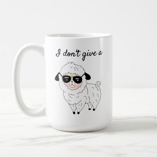 Ik geef geen ... Sheep Funny Sarcastic Humor Koffiemok (Links)