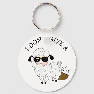 Ik geef geen ... Sheep Funny Sarcastic Humor Sleutelhanger