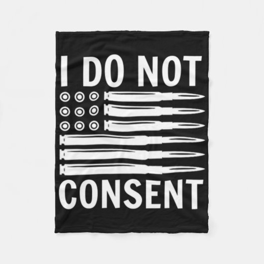 Ik Geef Geen Toestemming Republikeinse Conservatie Fleece Deken (Voorkant)