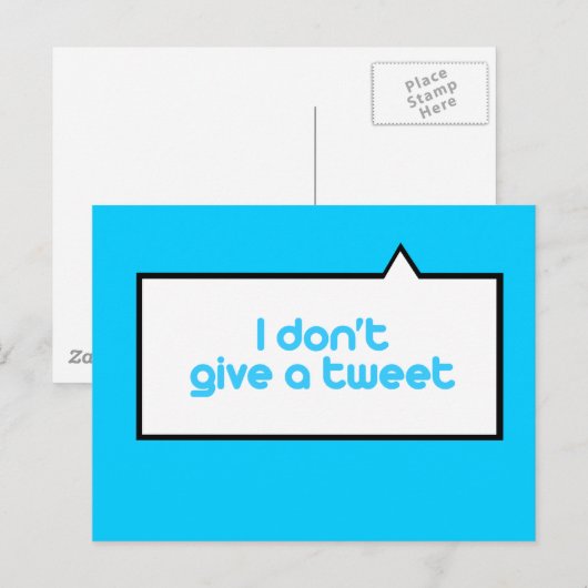 Ik geef geen tweet briefkaart (Voorkant / Achterkant)