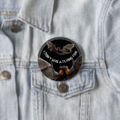 Ik geef geen vliegende vos. ronde button 7,6 cm (In situ)