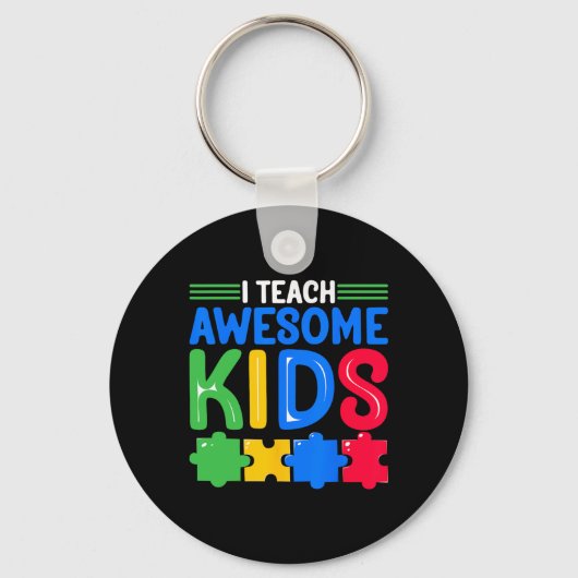 Ik geef Geweldige Kinder les - Autisme Speciaal On Sleutelhanger (Voorkant)