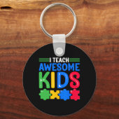 Ik geef Geweldige Kinder les - Autisme Speciaal On Sleutelhanger (Voorkant)