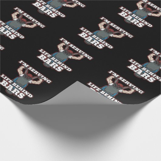 Ik geef het leven achter bars-fietsers cadeaupapier (Hoek)