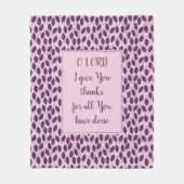 IK GEEF JE BEDANKT LORD | Paarse bladeren | HERFST Fleece Deken (Voorkant)