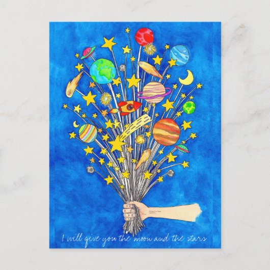 Ik geef je de maan en het sterren briefkaart (Voorkant)