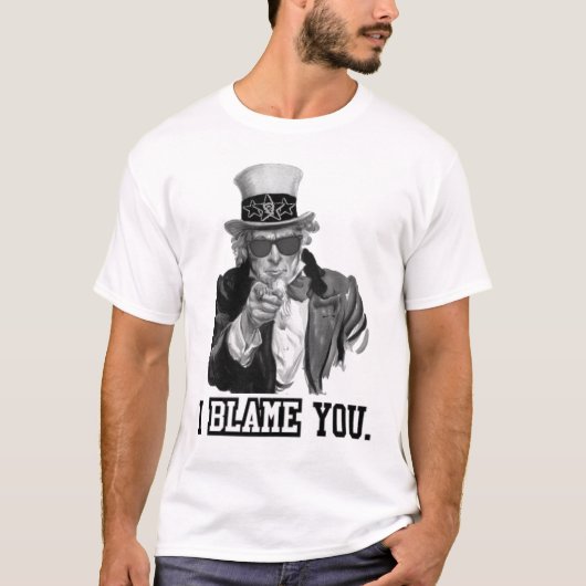 Ik geef je de schuld. t-shirt (Voorkant)