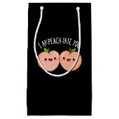 Ik geef je grappige peach pun Dark BG Klein Cadeauzakje (Voorkant)