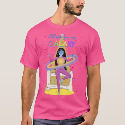 Ik geef je mijn Galaxy - Transparant T-shirt (Voorkant)