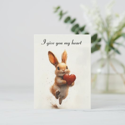 Ik geef je mijn hart briefkaart (Staand voorkant)