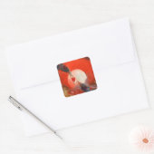 Ik geef je mijn hart vierkante sticker (Envelop)