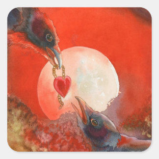 Ik geef je mijn hart vierkante sticker