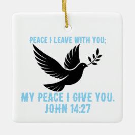 Ik geef je mijn vrede keramisch ornament