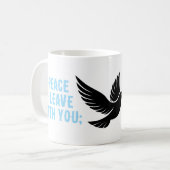 Ik geef je mijn vrede koffiemok (Voorkant links)