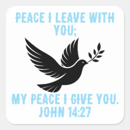 Ik geef je mijn vrede vierkante sticker