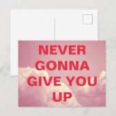 Ik geef je nooit op. briefkaart (Voorkant / Achterkant)