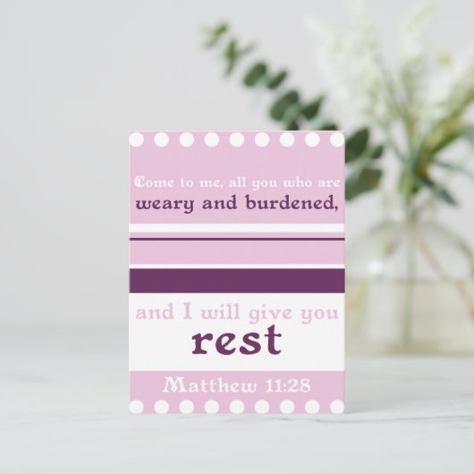 Ik geef je rust briefkaart (Staand voorkant)