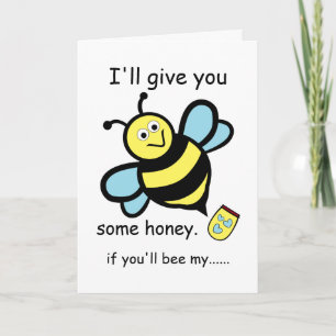 Ik geef je wat honing, Valentijnsdag Bee Kaart