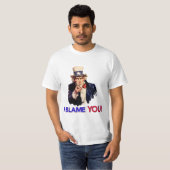 Ik geef JOU de schuld - Retro Oom Sam T-shirt (Voorkant volledig)