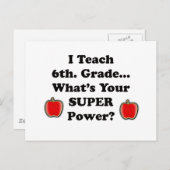 Ik geef les 6th. Graad Briefkaart (Voorkant / Achterkant)