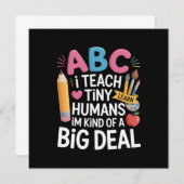 Ik geef les aan de Tiny Humans Teacher Appreciatio Bedankkaart (Voorkant / Achterkant)