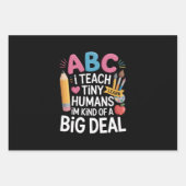 Ik geef les aan de Tiny Humans Teacher Appreciatio Inpakpapier Vel (Voorkant)