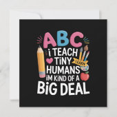 Ik geef les aan de Tiny Humans Teacher Appreciatio Kaart (Voorkant)