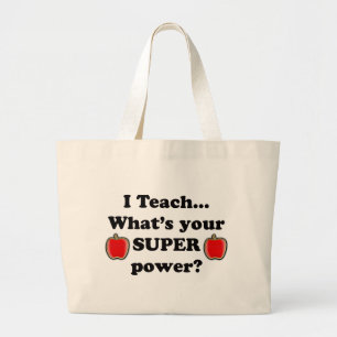 Ik geef les grote tote bag