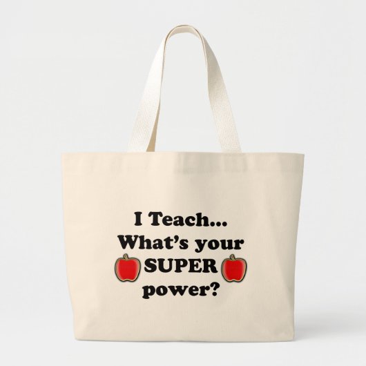 Ik geef les grote tote bag (Voorkant)