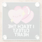 Ik geef les in de meest dunne harten glazen onderzetter (Achterkant)