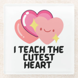 Ik geef les in de meest dunne harten glazen onderzetter