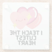 Ik geef les in de meest dunne harten glazen onderzetter (Achterkant)