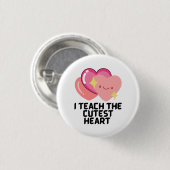 Ik geef les in de meest dunne harten ronde button 3,2 cm (Voorkant /achterkant)