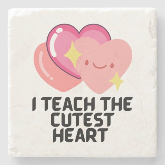 Ik geef les in de meest dunne harten stenen onderzetter (Voorkant)