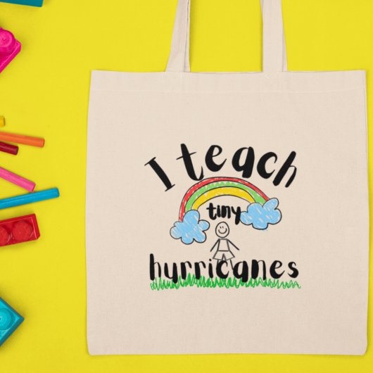 Ik geef les in kleine orkanen Kleuterschool Leraar Tote Bag