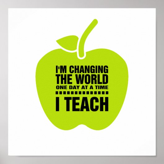 Ik geef les. Offerte voor lesgeven | Typografie Ar Poster (Voorkant)